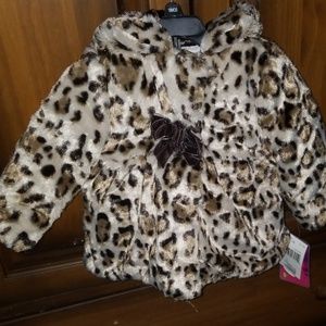 Winter leopard coat